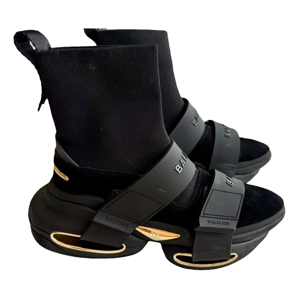 Balmain Black and Gold Women's Shoes